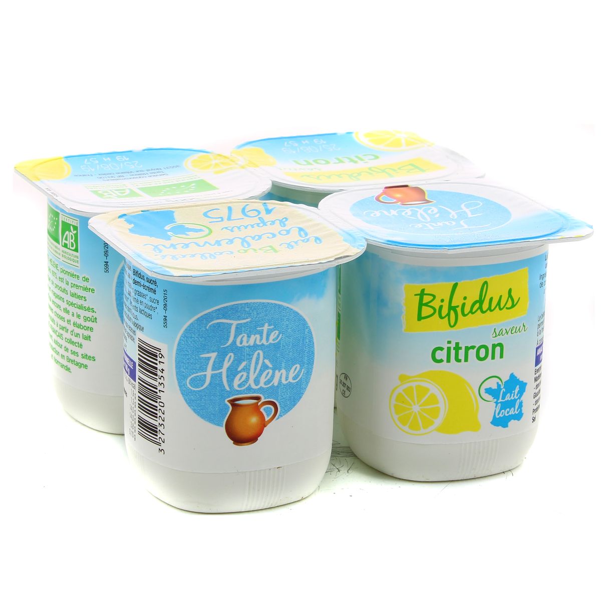 YAOURT BIFIDUS CITRON 4X125G Cabas Bio